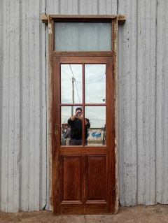 Imagen de Puerta De Cedro Vidriada Con Marco Cod.13626