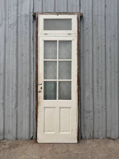 Imagen de Antigua Puerta Madera Cedro Vidriada Cod.13724