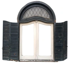 Ventana de cedro con celosías y vitraux Cod.13751 - comprar online
