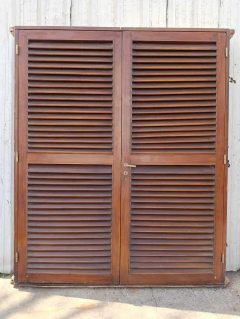 Dos puertas de cedro con celosías Cod.13775 - tienda online