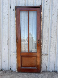 Imagen de Antigua Puerta Madera Cedro Vidriada Cod.13907