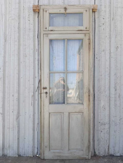 Imagen de Antigua Puerta Madera Cedro Vidriada Cod.13913