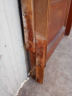 Antigua Puerta Madera Cedro Vidriada Cod.13931 - tienda online