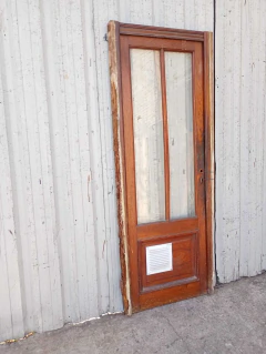 Imagen de Antigua Puerta Madera Cedro Vidriada Cod.13932
