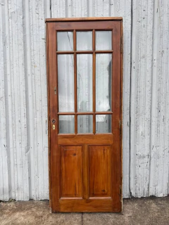 Imagen de Antigua Puerta Madera Cedro Vidriada Cod.14004