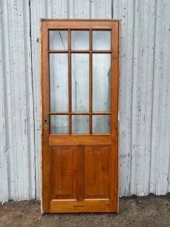 Imagen de Antigua Puerta Madera Cedro Vidriada Cod.14006