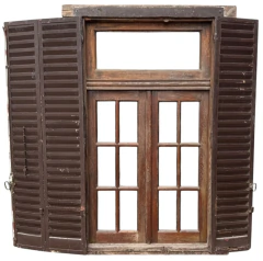Ventana De Madera Cedro Con Celosías Cod.14012 - comprar online