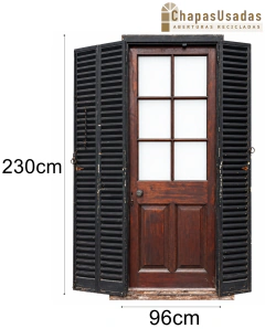 Puerta de Madera Cedro Celosias Cod.14013