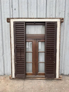 Ventana De Madera Cedro Con Celosías Cod.14020 - tienda online