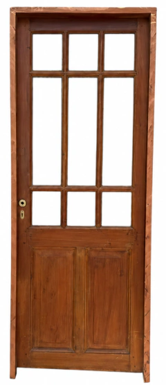 Antigua Puerta Madera Cedro Vidriada Cod.14029 - comprar online