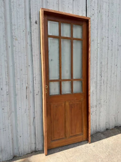 Antigua Puerta Madera Cedro Vidriada Cod.14029 - tienda online