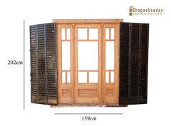 Ventana De Madera Cedro Con Celosias Cod.12558 Chapasusadas - comprar online