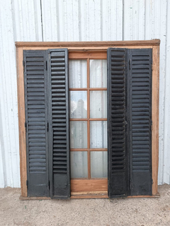 Ventana De Madera Cedro Con Celosias Cod.12550 Chapasusadas