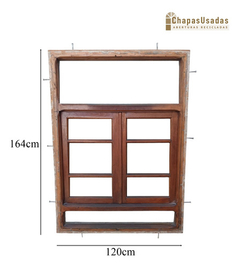 Ventana De Madera Cedro Con Marco Cod.12619 Chapasusadas - comprar online