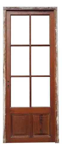Puerta De Madera Cedro Vidriada Cod.11925 Chapasusadas en internet