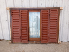 Ventana De Madera Cedro Con Celosias Cod.1101 Chapasusadas