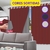 Cortina Blecaute para Quarto ou Sala com Voil Corta luz 100% PVC 280x220cm Com Ilhós para Varão