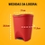 Lixeira de pedal Banheiro Cozinha Escritório 7,5L Resistente Moderna - Rosé - comprar online