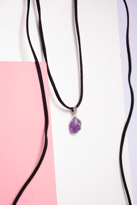 Choker TIANA piedra púrpura