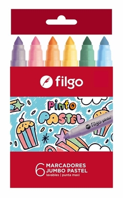 Marcadores Jumbo Pastel Filgo x6