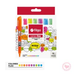 Resaltadores Filgo Fino Flúo x10