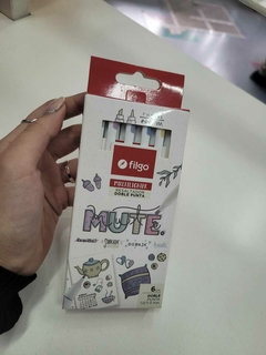 Resaltadores Doble Punta Filgo Mute x6