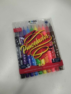 Marcadores Mooving Pincelados x10