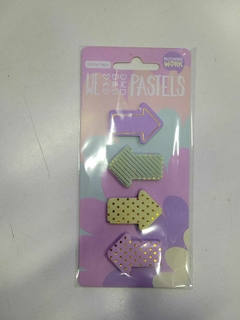 Block Memo Mooving flecha pastel