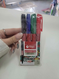 Marcadores Filgo permanentes x4