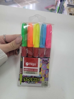Marcadores Filgo permanentes Fluo x5
