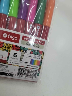 Marcadores Filgo permanentes x6 - comprar online