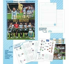 Cuaderno universitario tapa semirigida Mooving AFA campeones - comprar online