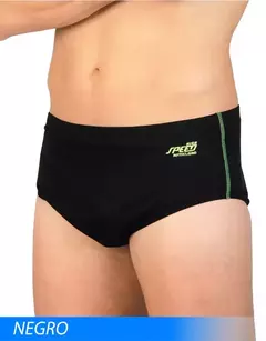 Malla anticloro slip ancho hombre liso con bordado lateral