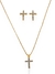 Conjunto crucifixo com zircônia
