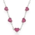 Chocker coração prata com rosa - comprar online