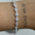 Pulseira coração perolado
