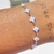 Pulseira inspiração trevo branca