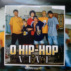 Vinil 7" Compacto Família Universos O Hip Hop Vive Vinil Marmorizado Branco e Rosa Nacional Novo