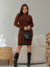 Vestido Trico Modal Manga Longa Balmain Gola - Japa Modas & Tricot