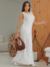 Vestido Longo Tricot Mousse com Fenda sem Manga na internet