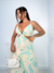 Imagem do Vestido Longo decote fivela vazado com amarração e fenda