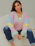 Blusa Candy Tricot Angorá Manga Longa