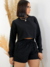 Conjunto Shorts e Cropped Manga Longa Moletinho - comprar online