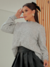 Blusa Fio Londres Coração Manga Cravejado Vazado Strass - loja online