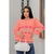 Blusa tricot coração neon manga longa - comprar online