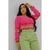 Blusa tricot coração neon manga longa - comprar online