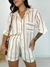 Conjunto Camisa e Shorts Listrado Viscolinho na internet