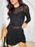 Blusa Tule Manga Longa Transparente Gola Redonda Segunda Pele - Japa Modas & Tricot