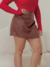 Shorts Saia Courino Fenda Frontal PU - comprar online