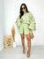 Imagem do Conjunto Blusa Manga Longa Flare Babado Boho Chic e Shorts Saia